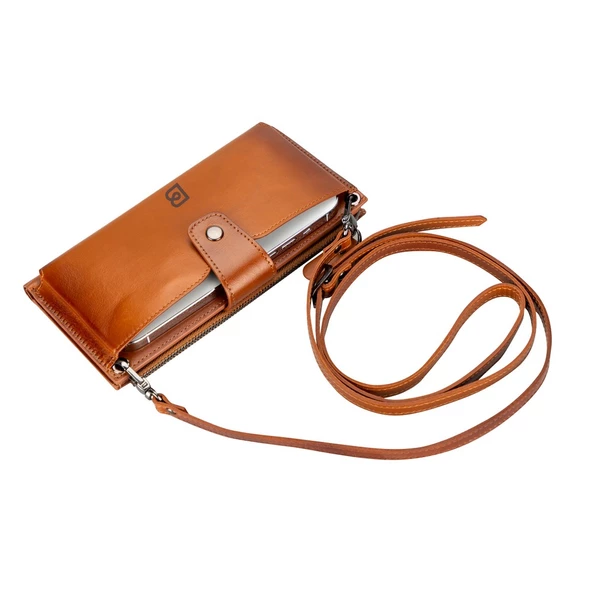 Lozan Strap 6.5 inch Uyumlu Deri Kartlıklı Kılıf RST2EF Taba - 2