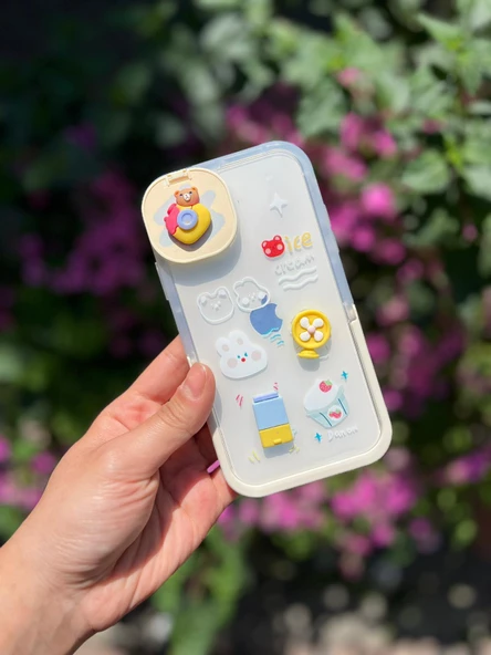 Iphone 14 Pro Max Uyumlu Sevimli Aynalı Kılıf - 10
