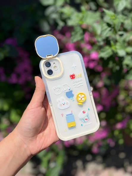Iphone 14 Pro Max Uyumlu Sevimli Aynalı Kılıf - 9