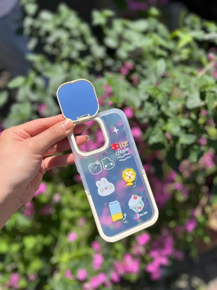 Iphone 14 Pro Max Uyumlu Sevimli Aynalı Kılıf - 11
