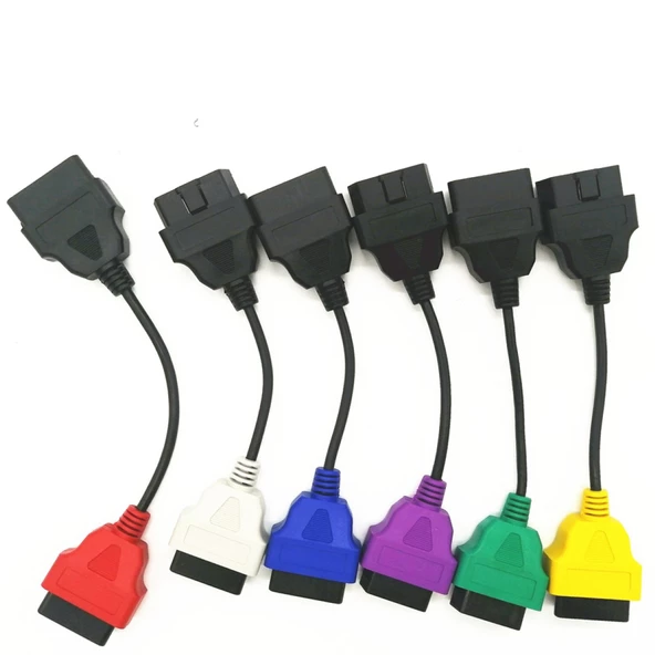 Fiat Alfa Romeo Jeep Multiecuscan için OBD 2 Kablo Adaptörleri 6’lı Kablo Seti - 2