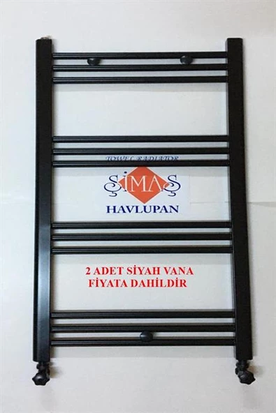 ŞİMAŞ HAVLUPAN 500x1000 Siyah Havlupan + 2 Adet Siyah Vanalı
