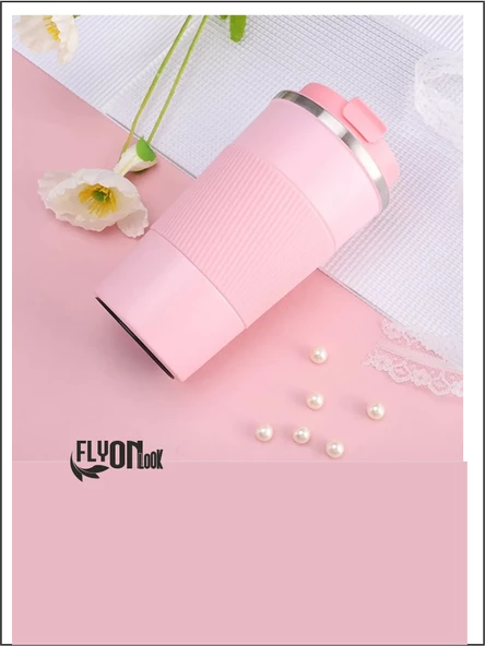 Çift Katmanlı Paslanmaz Çelik Sızdırmaz Termos Bardak 500 Ml Kupa Araç Kahve Çay Termos -549