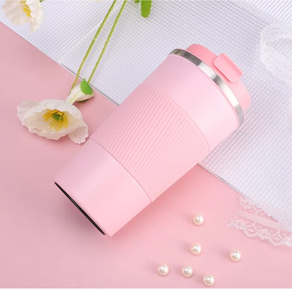 Çift Katmanlı Paslanmaz Çelik Sızdırmaz Termos Bardak 500 Ml Kupa Araç Kahve Çay Termos -549 - 2