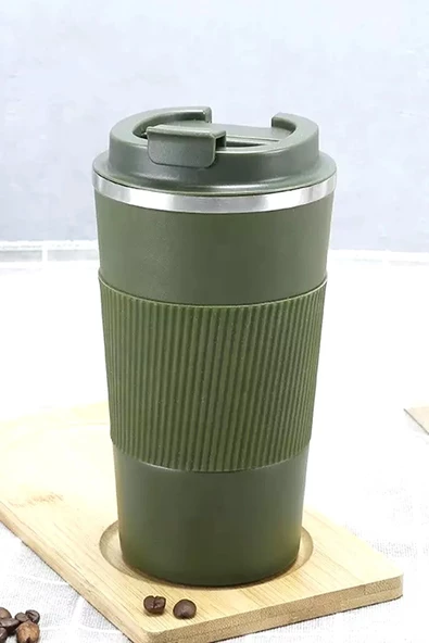 Kişiye Özel Çift Katmanlı Paslanmaz Çelik 500 Ml Kupa Araç Kahve Çay Termos Bardak -1549 - Resim 3