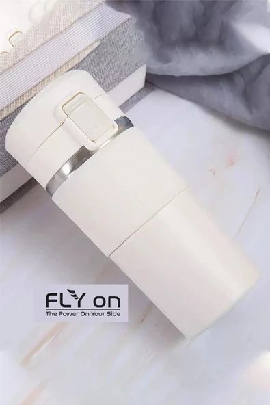 Sızdırmaz Paslanmaz Çelik Kaydırmaz Lastikli İç Kısmı Süzgeçli Araç Ofis Çay Kahve Termos Mug 400 ML