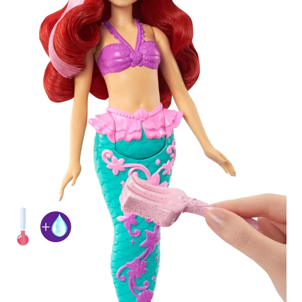 Disney Princess Disney Prenses Muhteşem Renk Değiştiren Saçlı Deniz Kızı Ariel-HLW00 - 3