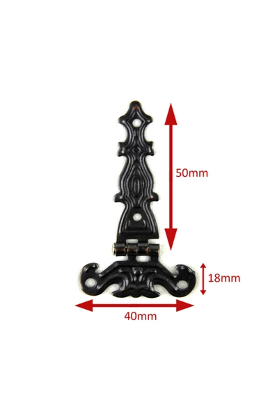 4'lü Küçük Kuyruklu Antik Bakır Menteşe - Resim 3