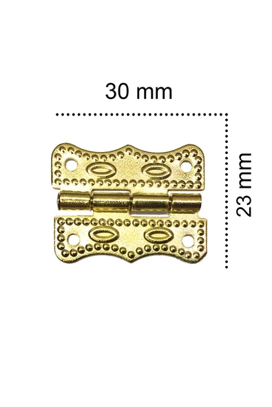 4 Adet Büyük Papatya Menteşe ve Vida Sarı Kutu ve Sandık Menteşesi Hobi Maket - Resim 5