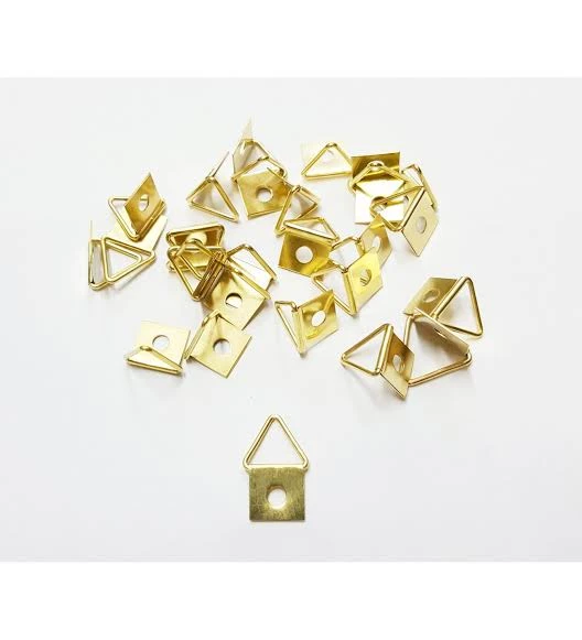 KÜÇÜK ÜÇGEN TABLO ÇERÇEVE ASKISI VE VİDALARI 20 ADET 12X18 MM - 2