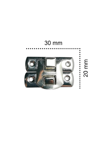 Yaylı Klips Nikel 10 Adet 20x30 Mm Kutu Kapak ve Sandık Modelleri İçin Hobi Ürünü - 2