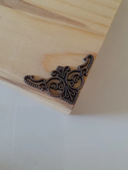 Köşe Süsü Oksit 19x35 mm Sandık Kapak ve Kutu 100 Adet
