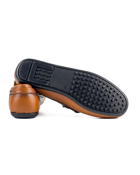 Tripolis Taba Hakiki Deri Erkek Loafer Ayakkabı - 3