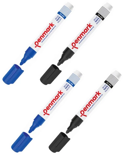 Penmark Beyaz Tahta Kalemi Mavi Siyah 4lü Set - 2