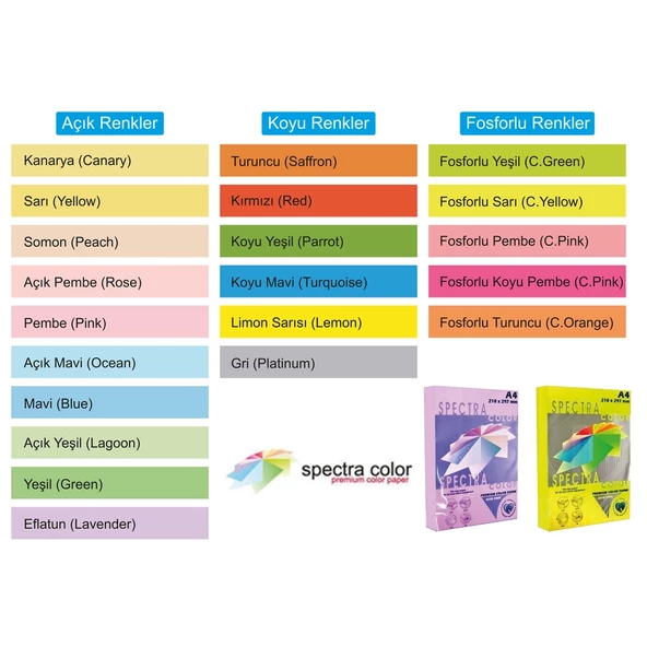 Spectra Color Fotokopi Kağıdı Pembe A4 500 Sayfa 5'li Paket - 2