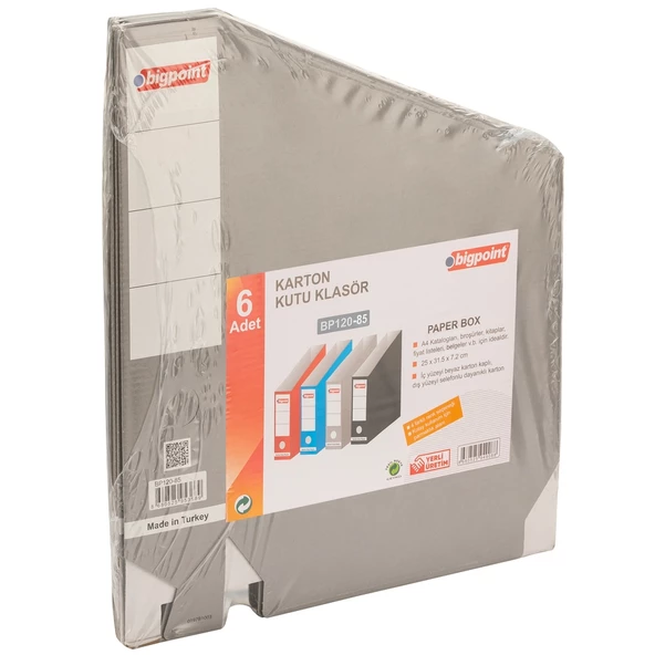 Bigpoint Karton Kutu Klasör Gri 6'lı Paket - 2