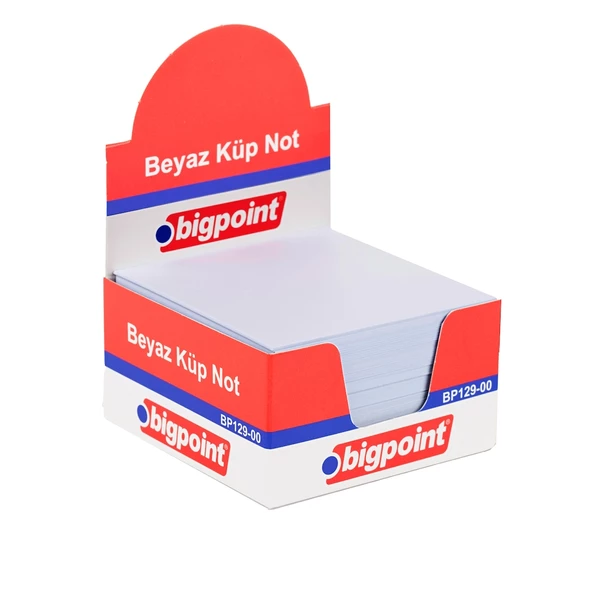 Bigpoint Küp Notluk Beyaz 8x8cm 12'li Şirink