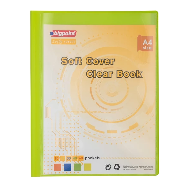 Bigpoint Lolly Serisi Soft Sunum Dosyası Cepli 20'li Yeşil x 5 Adet