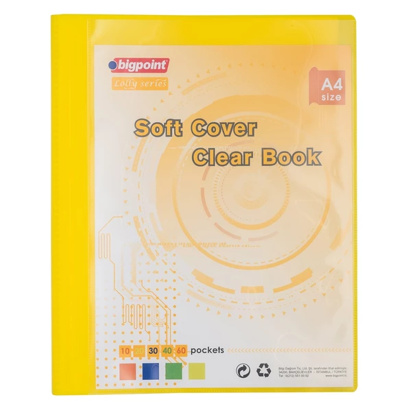 Bigpoint Lolly Serisi Soft Sunum Dosyası Cepli 40'lı Sarı x 5 Adet