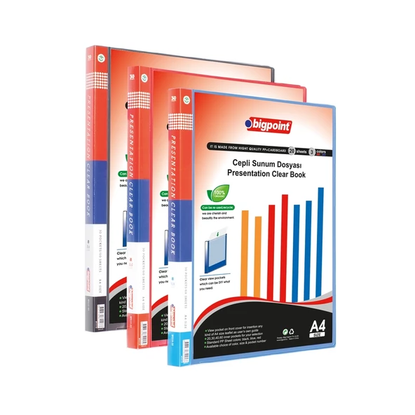 Bigpoint Sunum Dosyası Cepli 30'lu Kırmızı X 4'lü Paket - Resim 3