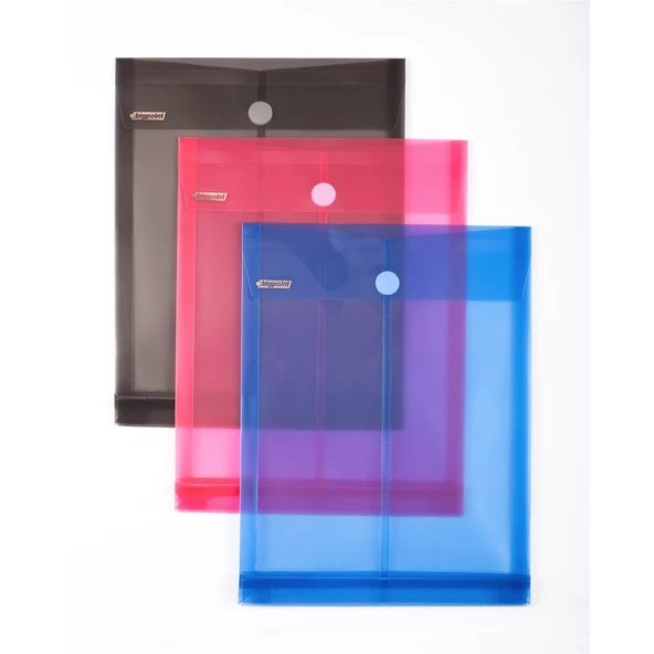 Bigpoint Döküman Dosyası Cırtlı A4 Mavi 6'lı Poşet - Resim 3