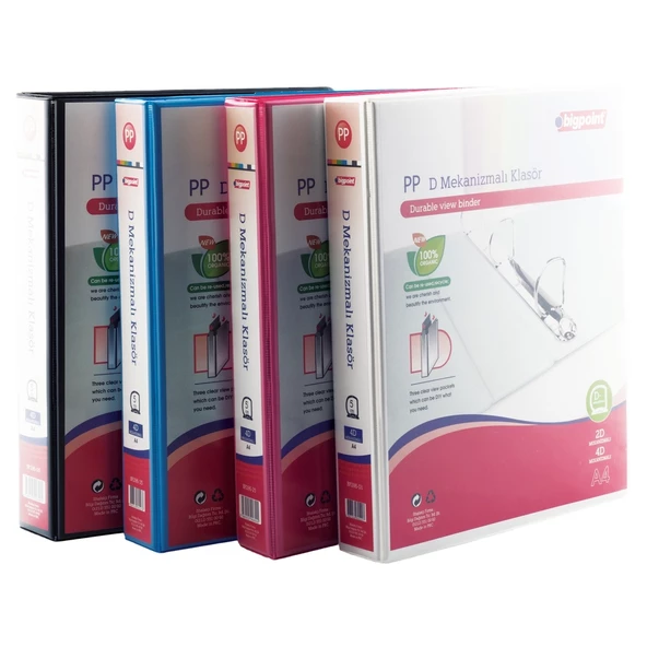 Bigpoint 4D Mekanizmalı Klasör 5 cm Açık Kırmızı x 12 Adet - Resim 2