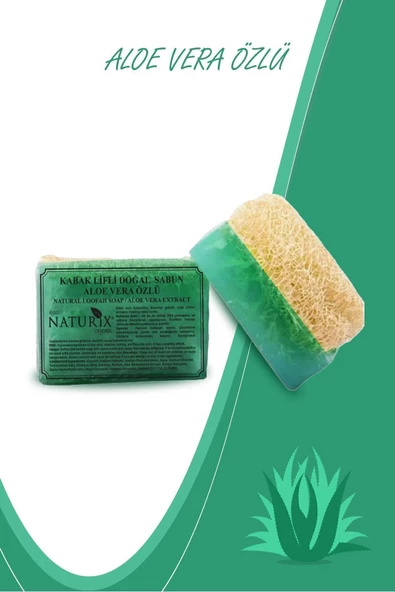 Naturix Kabak Lifli Aloe Vera Özlü Sabun 130 Gr - Kuru Ciltler İçin Nemlendirici, Akne Kurutucu Sabun - 2