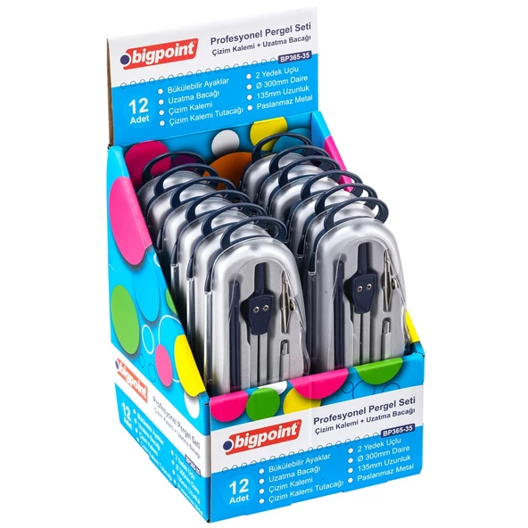 Bigpoint Metal Pergel Seti Çift Ayağı Bükülebilir 5'li Set 12'li Stand - 2