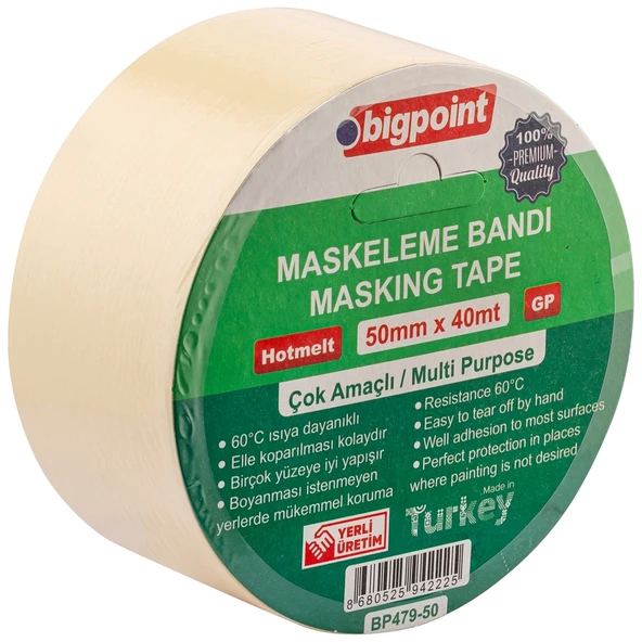 Bigpoint Maskeleme Bandı 50mm x 40m 4'lü Kutu - 3
