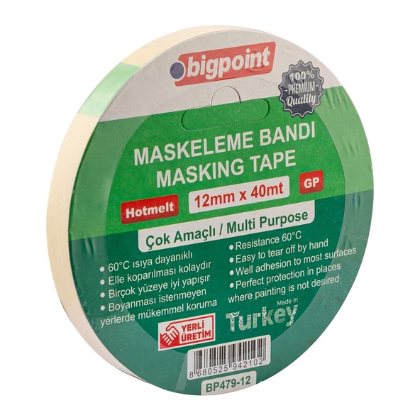 Bigpoint Maskeleme Bandı 12mm x 40m 6'lı Kutu - 3