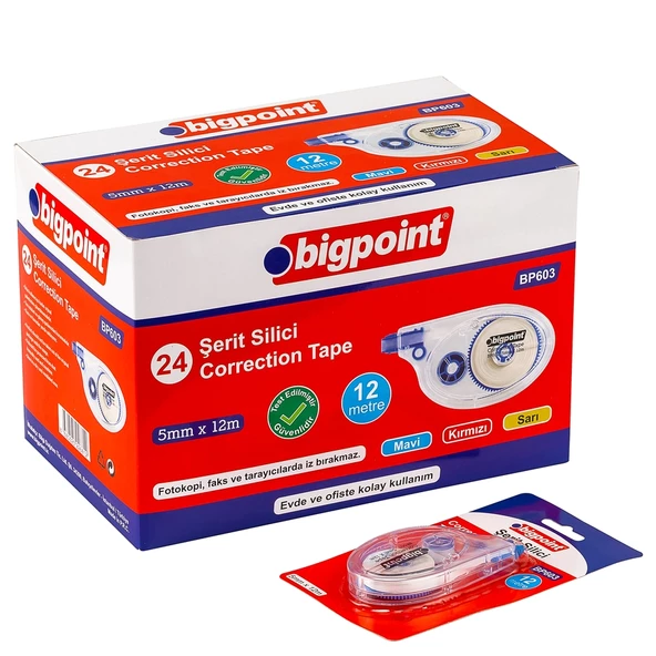 Bigpoint Şerit Silici Yatay 5 mm x 12 metre 24'lü Kutu - 3