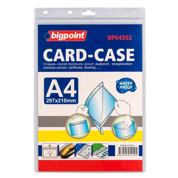 Bigpoint Kilitli Kart Poşeti Dikey A4 (210x297mm) 10'lu Poşet