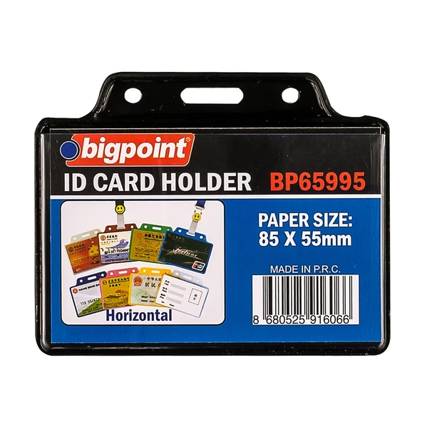 Bigpoint Kart Poşeti Yatay Siyah 85x55mm 10'lu Poşet