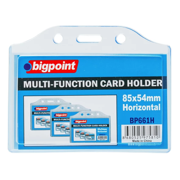 Bigpoint Çok Amaçlı Kart Kabı Yatay 85x54mm 10'lu Poşet