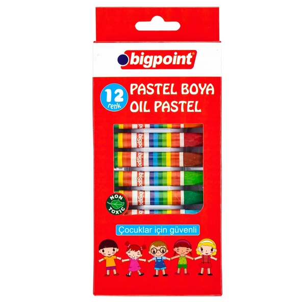 Bigpoint Pastel Boya 12 Renk 6'lı Pkaet