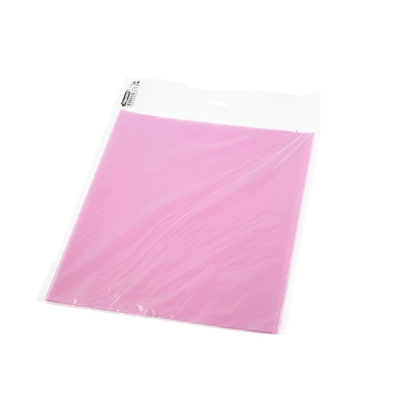 Bigpoint A4 Hazır Defter Kabı 5'li Paket Şeffaf Kırmızı 20'li Kutu - Resim 3