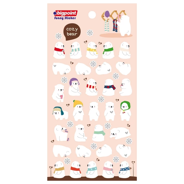 Bigpoint Sticker Kutup Ayıları 15'li Paket