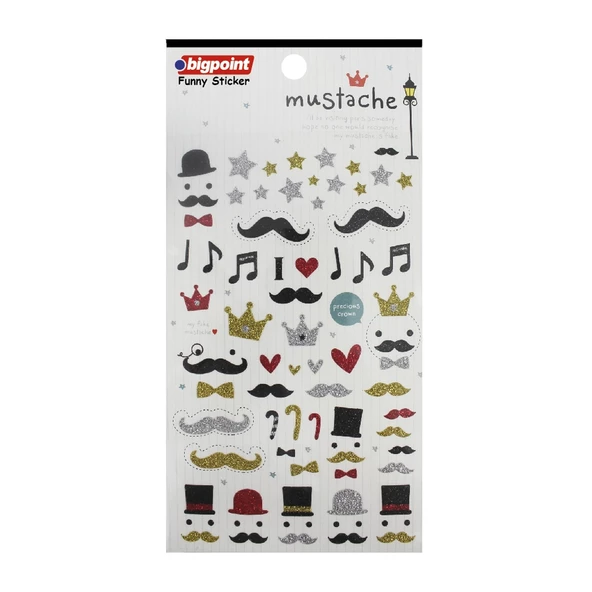 Bigpoint Sticker Bıyıklar 15'li Paket ürün görseli