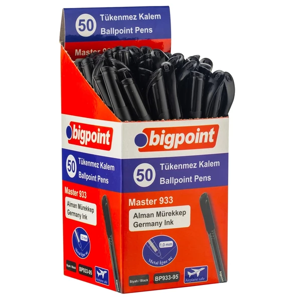 Bigpoint Tükenmez Kalem Master 1.0mm Siyah 50'li Kutu - 5