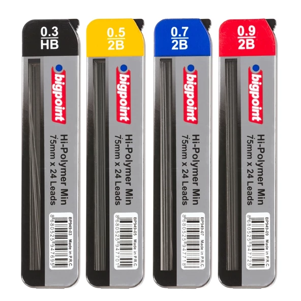 Bigpoint Kalem Ucu 0.7mm 2B 75mm 24'lü Tüp 12'li Kutu - 2