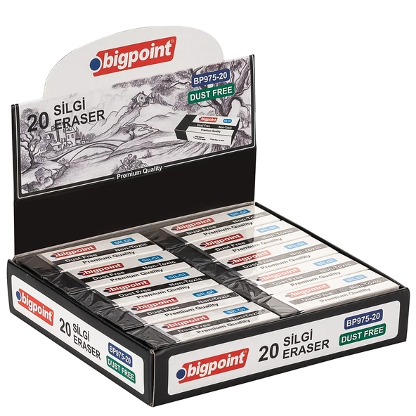 Bigpoint Dust-Free Silgi Siyah - Büyük Boy 20'li Kutu - 2