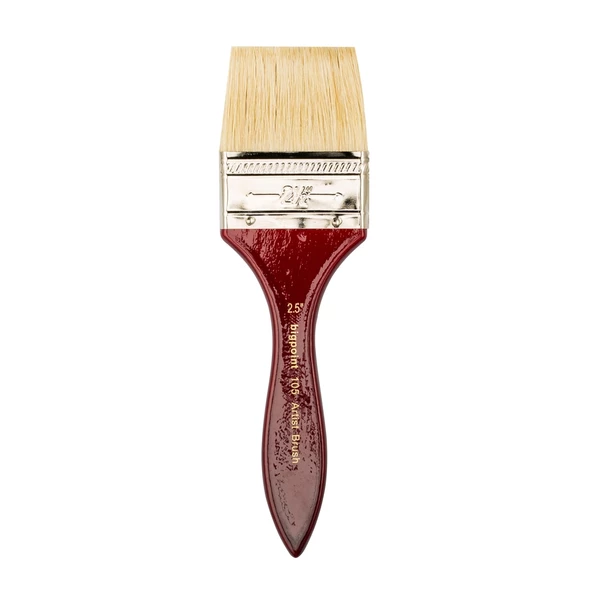 Bigpoint 105 Serisi Doğal Kıl Yassı Zemin Fırçası No: 2.5" 12'li Kutu - Resim 2