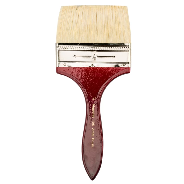 Bigpoint 105 Serisi Doğal Kıl Yassı Zemin Fırçası No: 4" 12'li Kutu - Resim 2