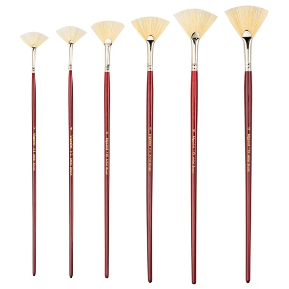 Bigpoint 113 Serisi Doğal Kıl Yelpaze Fırça No: 2 12'li Kutu ürün görseli