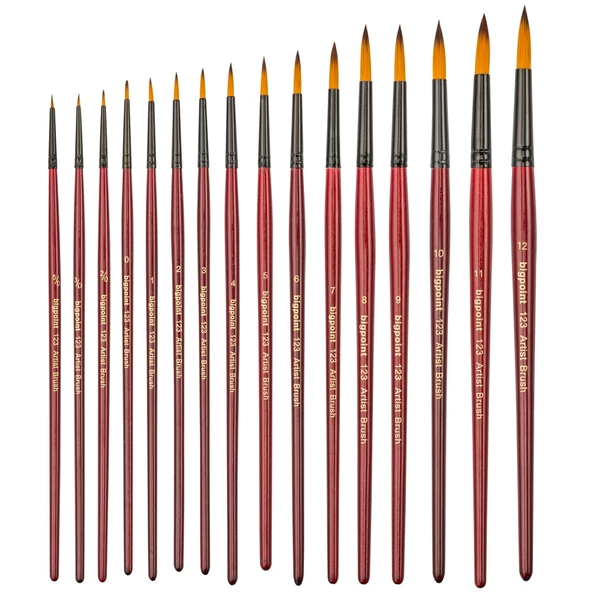 Bigpoint 123 Serisi Sentetik Kıl Yuvarlak Fırça No: 2/0 12'li Kutu ürün görseli