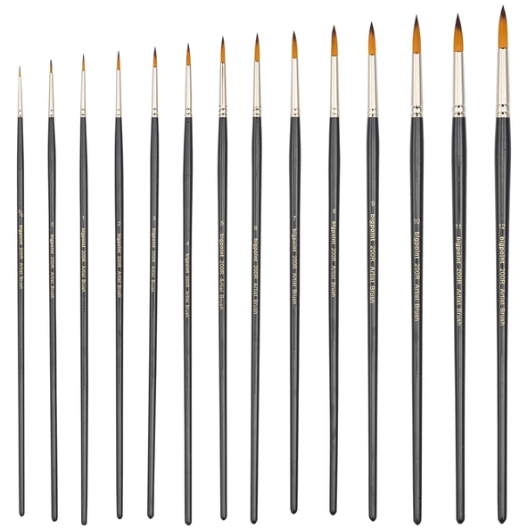 Bigpoint 200R Serisi Sentetik Kıl Yuvarlak Fırça No: 3 12'li Kutu ürün görseli