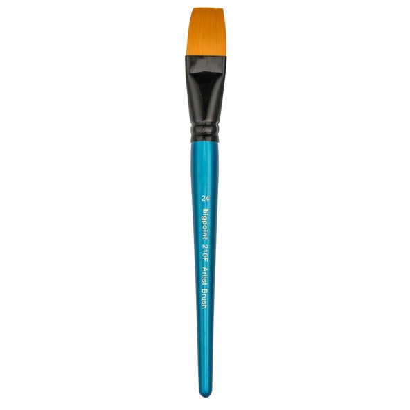 Bigpoint 210F Serisi Sentetik Kıl Düz Kesik Fırça No: 24 12'li Kutu - Resim 2