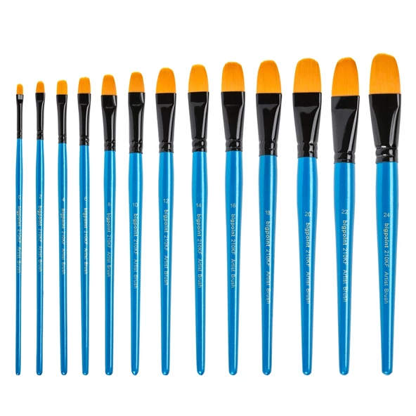 Bigpoint 210KF Serisi Sentetik Kıl Kedi Dili Fırça No: 24 12'li Kutu ürün görseli