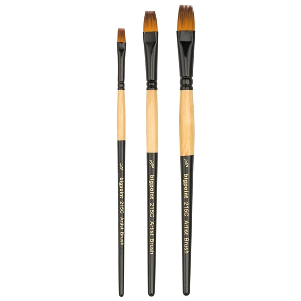 Bigpoint 215C Serisi Sentetik Kıl Tarak Fırça No: 1/2 12'li Kutu ürün görseli