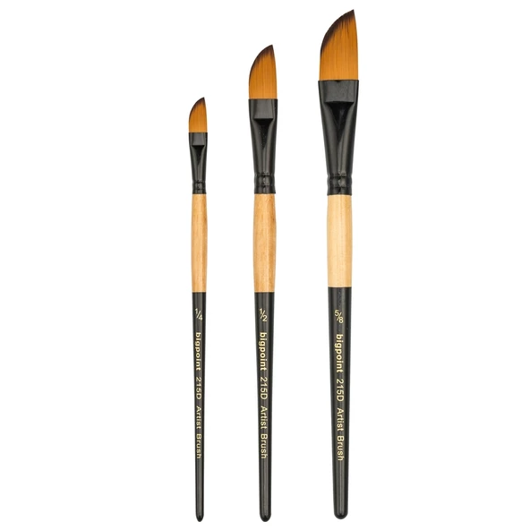 Bigpoint 215D Serisi Sentetik Kıl Bıçak Fırça No: 1/2 12'li Kutu ürün görseli